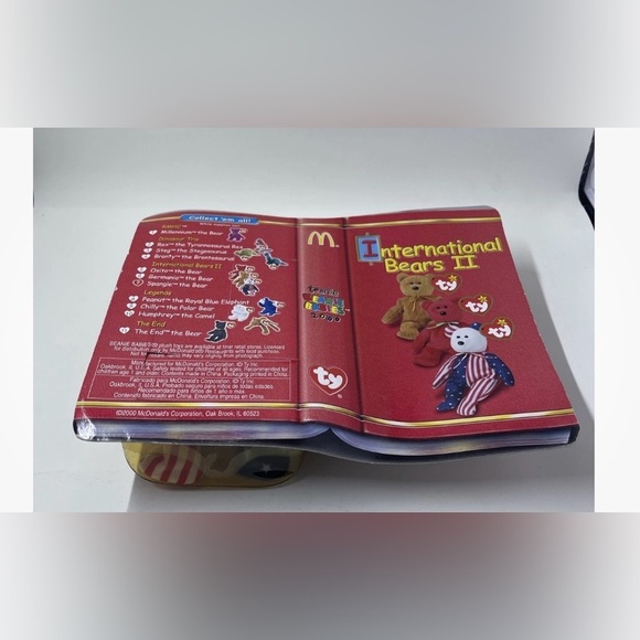 RETIRED TY Spangle the Bear International BearsII McDonalds 1999 Tag Errors NIB - Picture 3 of 9